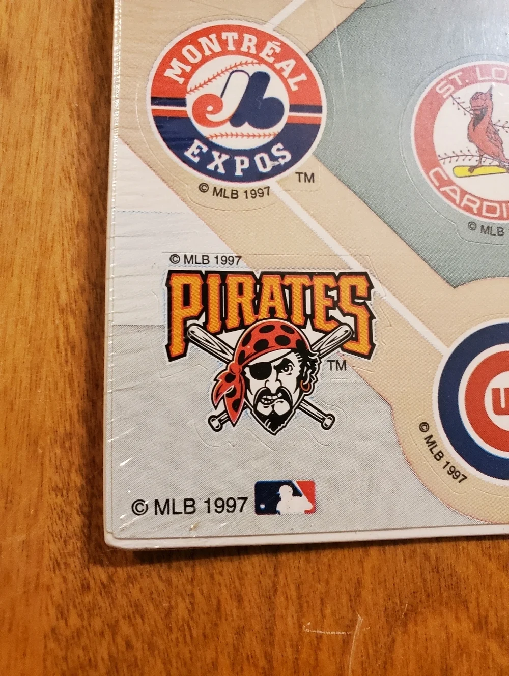 Carlton Cards Sealed MLB Baseball Logo Sticker Sheets Reds Mets Giants 90s